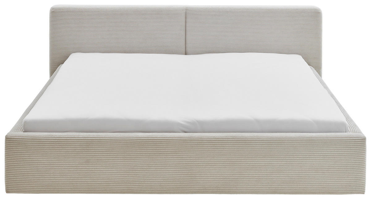 POLSTERBETT 240/200 cm,  in Beige, Lattenrost, Bettkasten,  - Beige, Basics, Holz/Textil (240/200cm) - Boxxx