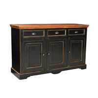 SIDEBOARD  150/90/40 cm 3 Schublade(n)  - Messingfarben/Schwarz, Design, Holz/Holzwerkstoff (150/90/40cm) - MID.YOU