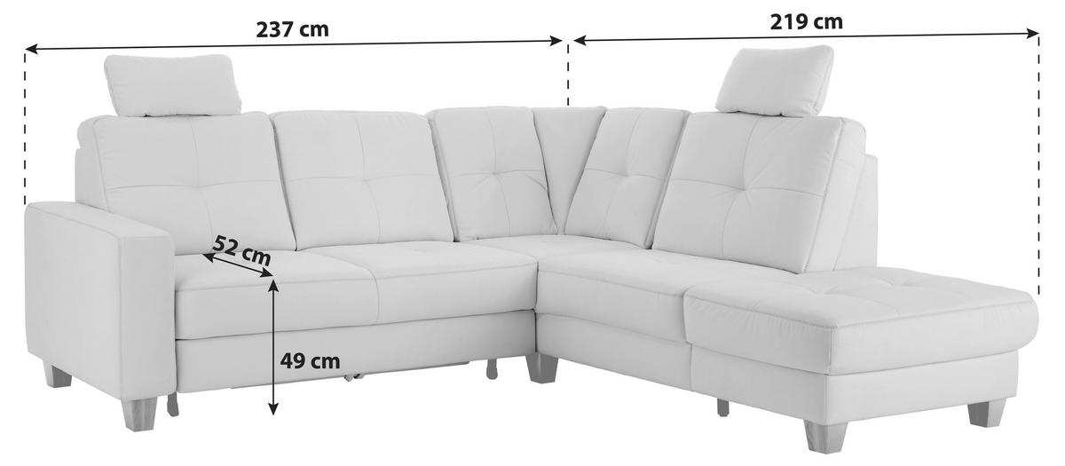 ECKSOFA in Anthrazit  - Anthrazit/Beige, Modern, Textil/Metall (237/219cm) - Sit & More