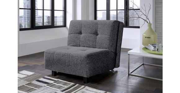 SCHLAFSESSEL Flachgewebe Grau - Naturfarben/Grau, Design, Holz/Textil (85/92/102cm) - Novel