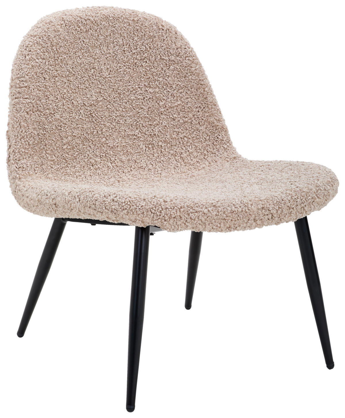 SESSEL Teddystoff Braun, Schwarz    - Schwarz/Braun, Design, Holz/Textil (63/82/74cm) - Livetastic