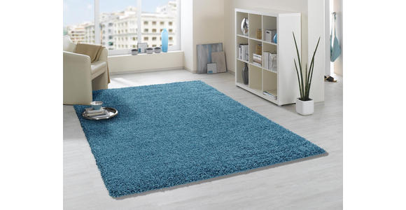 HOCHFLORTEPPICH 80/240 cm Fashion Shaggy Petrol - Petrol, Basics, Textil (80/240cm) - Novel