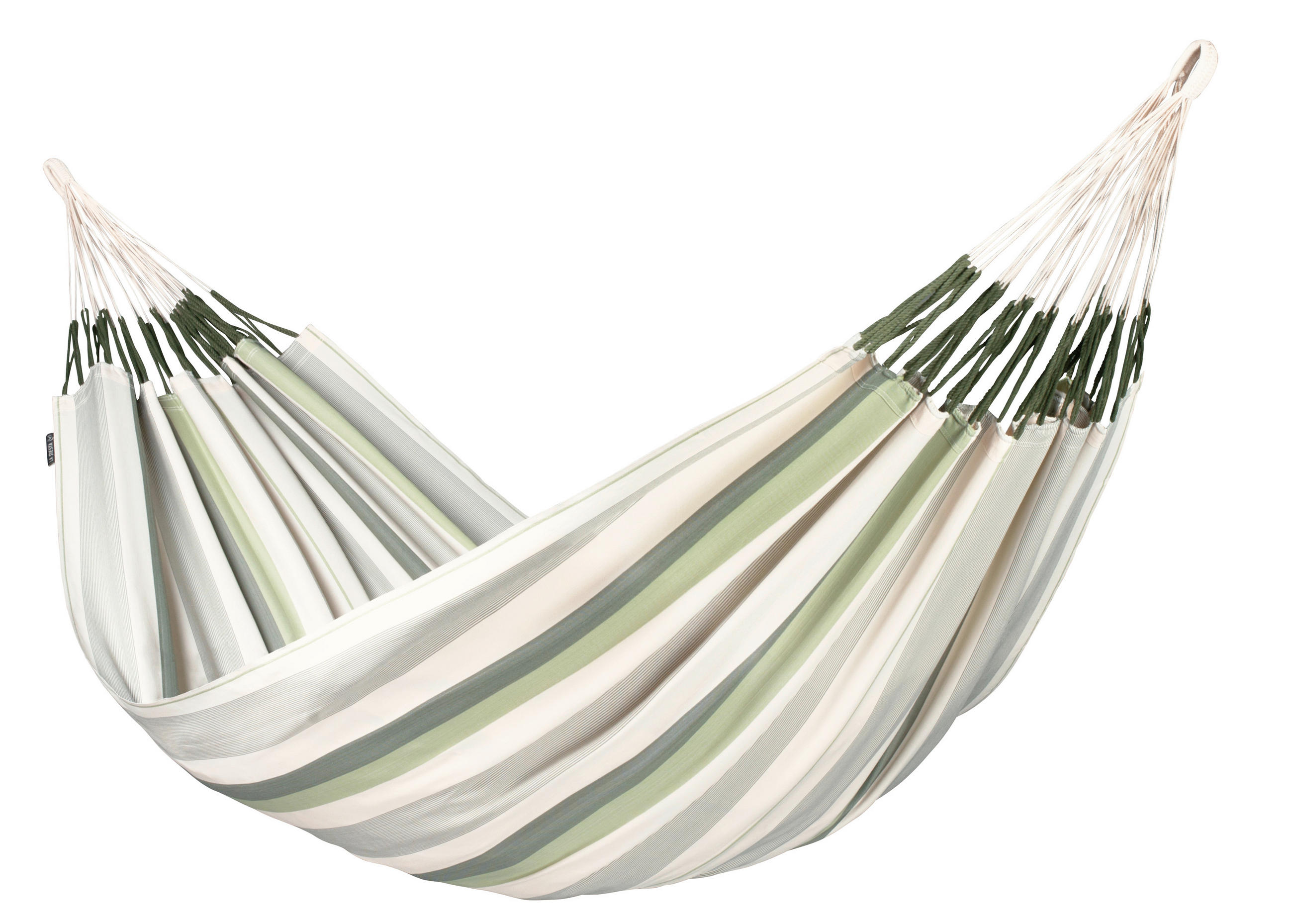 HÄNGEMATTE kingsize outdoor  - Weiß/Hellgrün, KONVENTIONELL, Textil (180/400cm) - La Siesta