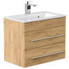 BADEZIMMER  in 60,6 cm  - Eichefarben/Silberfarben, MODERN, Keramik/Holzwerkstoff (60,6cm) - MID.YOU