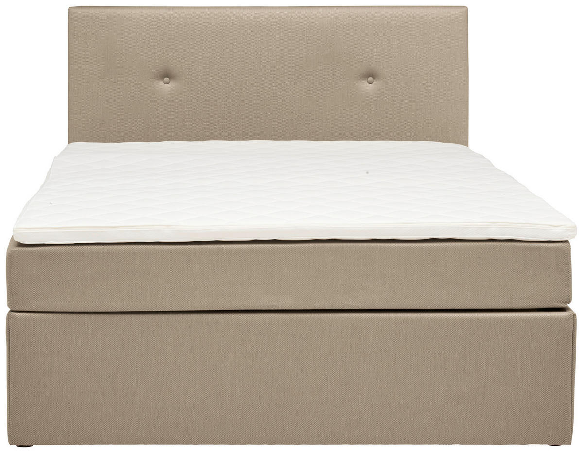 BOXBETT 120/200 cm  in Sandfarben  - Sandfarben/Schwarz, KONVENTIONELL, Holz/Kunststoff (120/200cm) - P & B