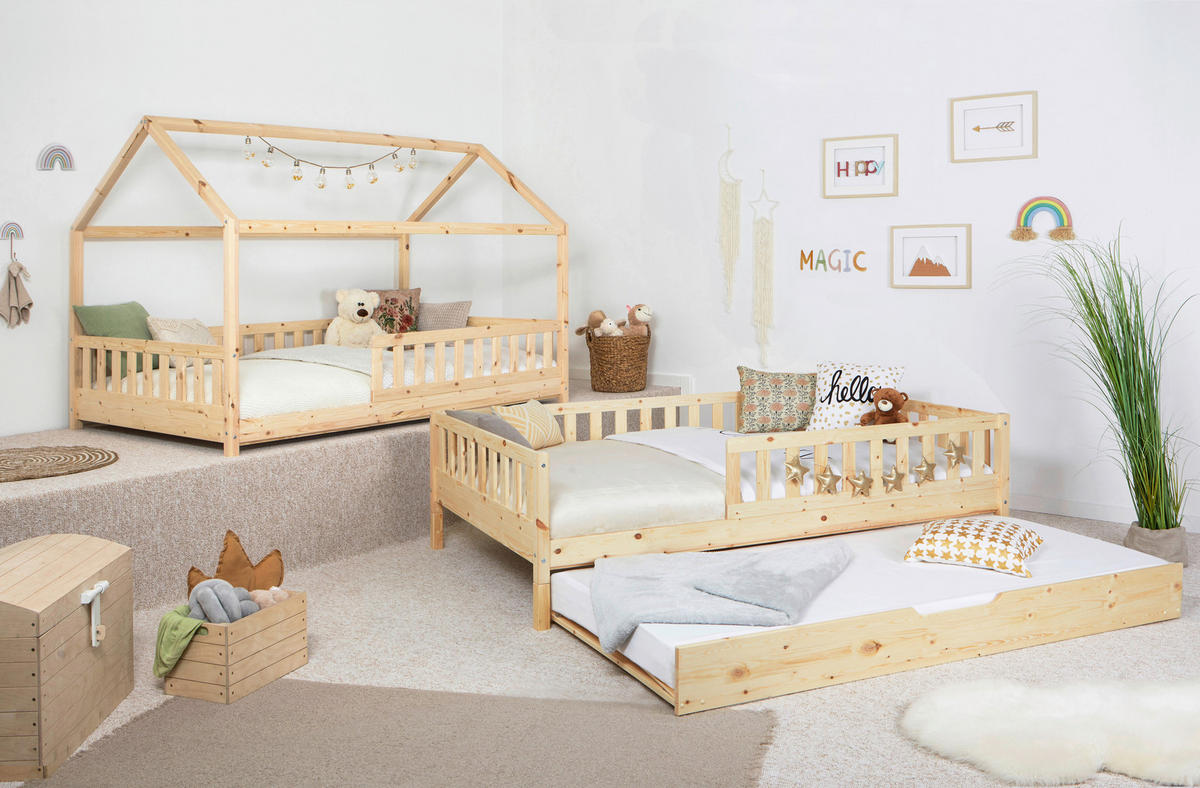 AUSZIEHBETT 140/200 cm Naturfarben  - Naturfarben, Modern, Holz (140/200cm) - MID.YOU