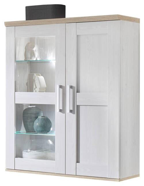 HÄNGEELEMENT Eiche San Remo  - Silberfarben/Lärchefarben, LIFESTYLE, Glas/Holzwerkstoff (90/105/32cm) - MID.YOU