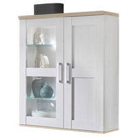 HÄNGEELEMENT in Eiche San Remo   - Silberfarben/Lärchefarben, LIFESTYLE, Glas/Holzwerkstoff (90/105/32cm) - MID.YOU