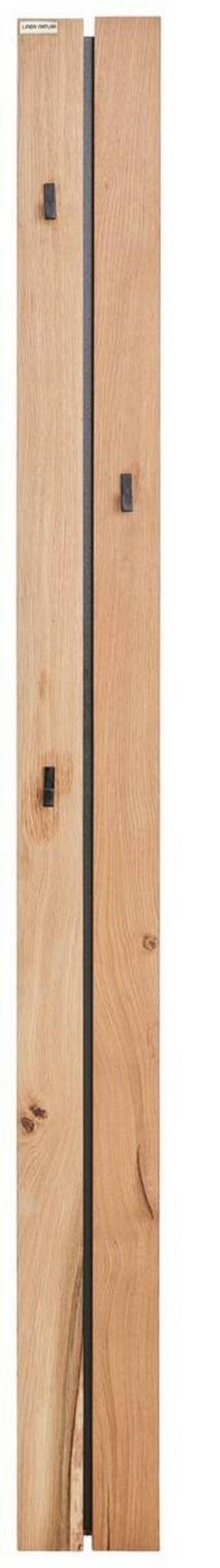 ELŐSZOBAPANEL 16,2/168,5/4,1 cm  - fekete/tölgyfa, Design, faalapú anyag/fa (16,2/168,5/4,1cm) - Linea Natura