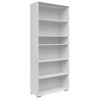 AKTENREGAL Weiß  - Silberfarben/Weiß, KONVENTIONELL, Holzwerkstoff/Kunststoff (81/199/37cm) - Voleo