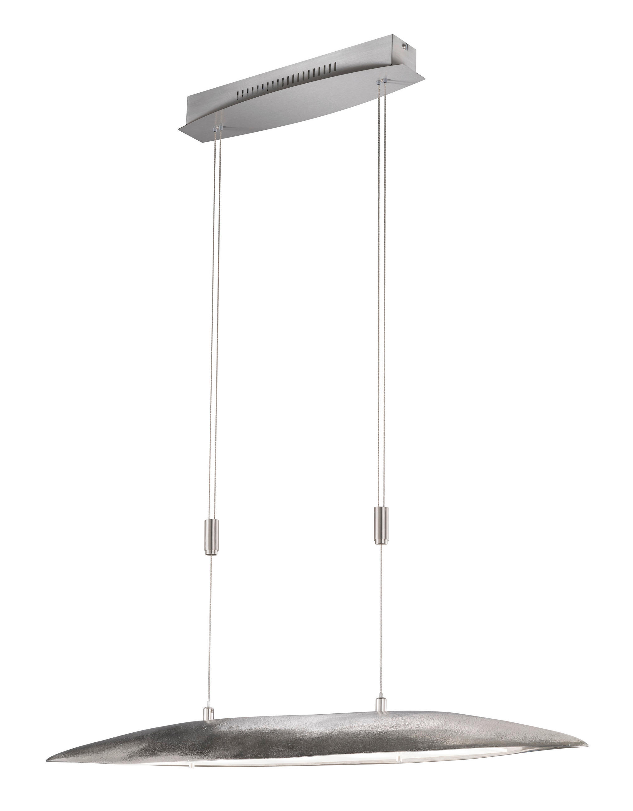 LED-HÄNGELEUCHTE 98/20/101-161 cm    - Nickelfarben, Design, Metall (98/20/101-161cm) - Fischer & Honsel