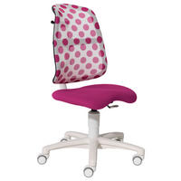 JUGENDDREHSTUHL Netzbespannung, Webstoff Weiß, Brombeere  - Brombeere/Weiß, Trend, Textil/Metall (46/92-100/27-30,5cm) - Paidi