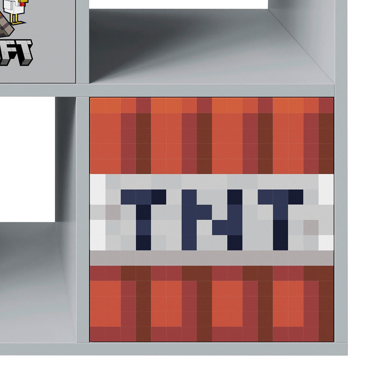REGAL  90/90/30 cm Grau, Multicolor  - Multicolor/Grau, MODERN, Holzwerkstoff (90/90/30cm) - Minecraft