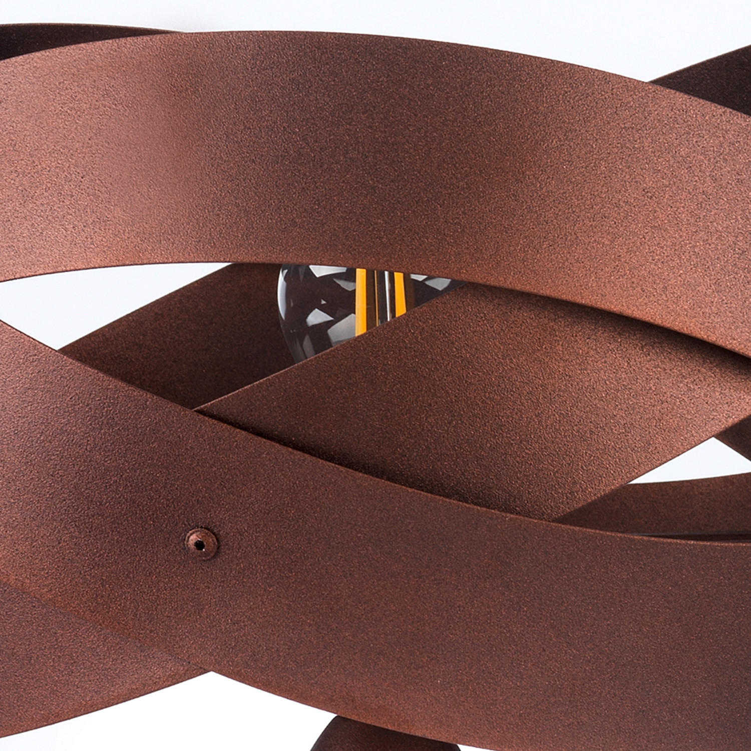 TISCHLEUCHTE 25/23 cm   - Rotbraun, Design, Metall (25/23cm)