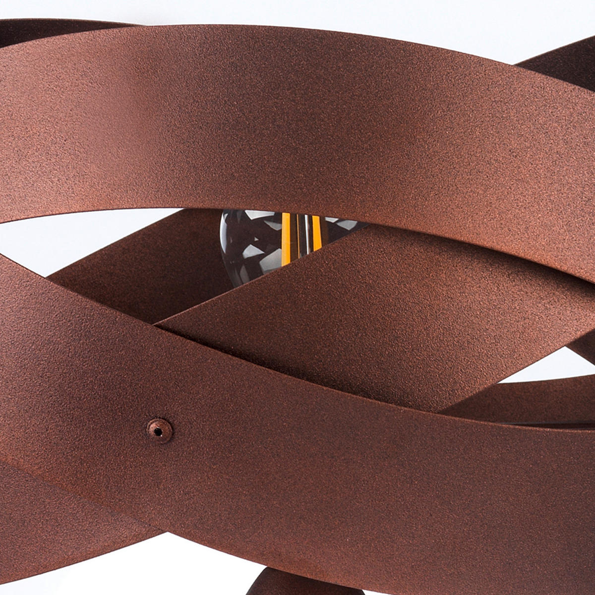 TISCHLEUCHTE 25/23 cm   - Rotbraun, Design, Metall (25/23cm)