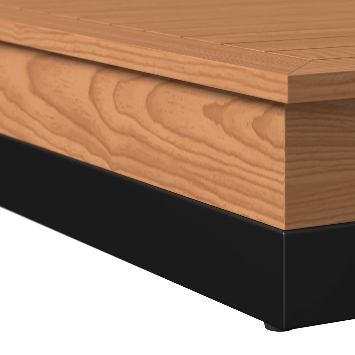 LOUNGEGARNITUR 5-teilig  333/333 cm  Teakholz Aluminium  - Schwarz/Teakfarben, MODERN, Holz/Kunststoff (333/333cm) - Ambia Garden