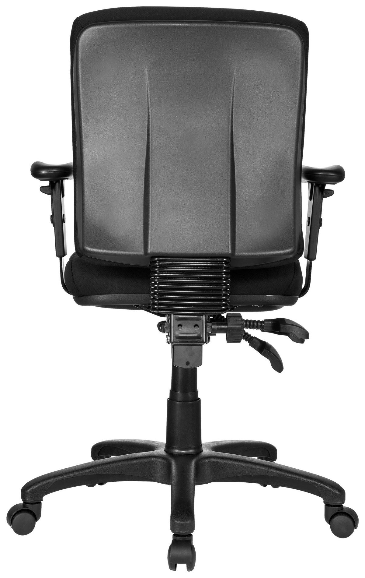 VRTLJIVI STOL umetna masa, tekstil črna  - črna, Basics, umetna masa/tekstil (56/114/45cm) - MID.YOU