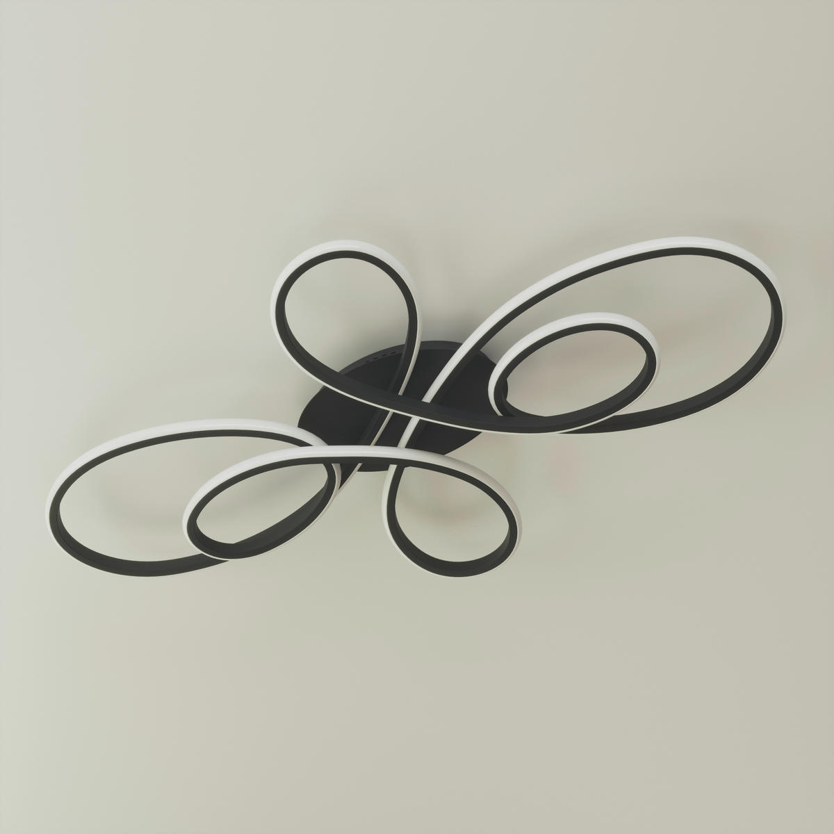 LED SVJETILJKA STROPNA Matar  - crna, Design, metal/plastika (88cm) - Novel