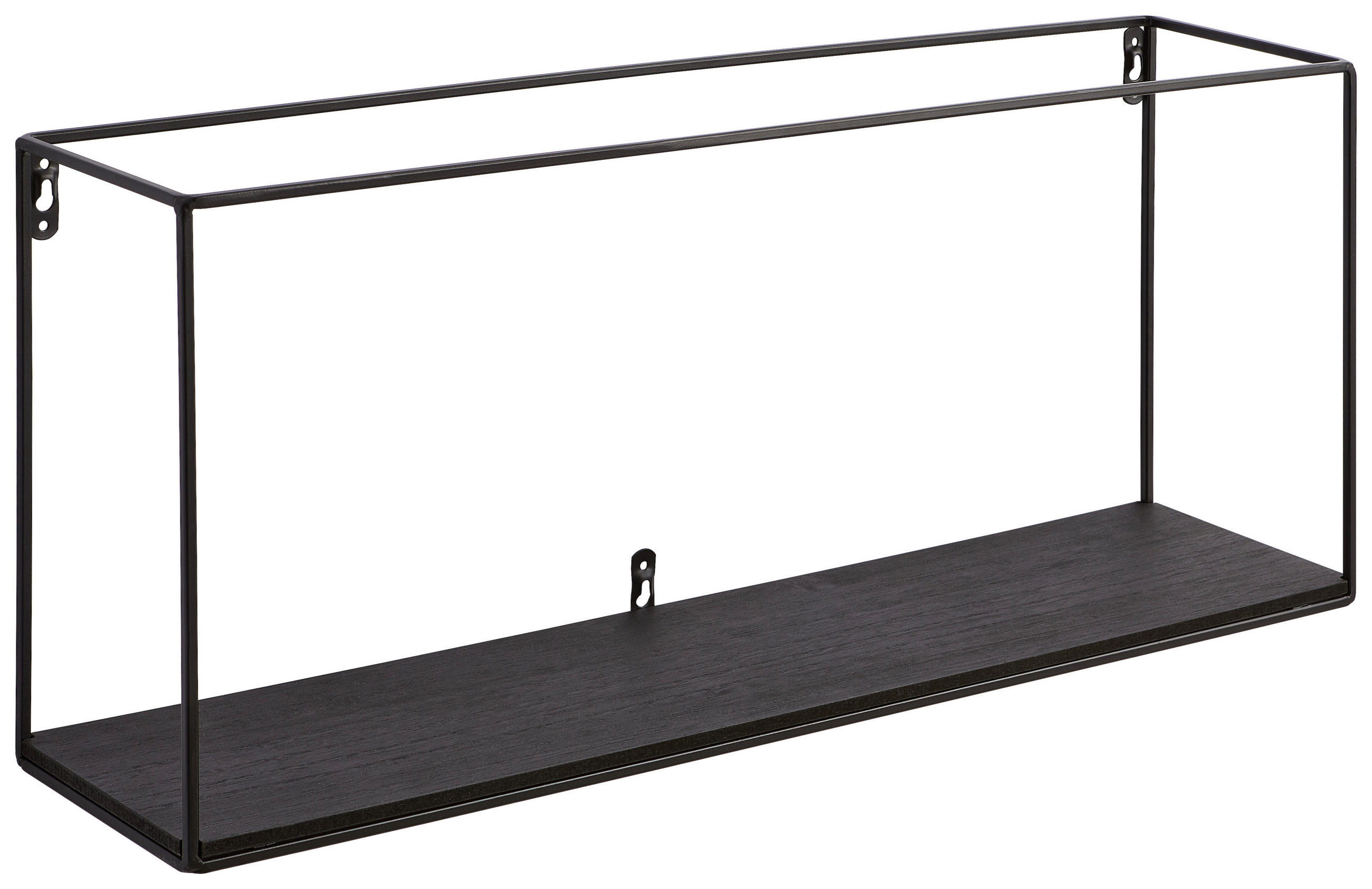 Landscape NÁSTĚNNÝ REGÁL, paulovnie, černá, 60/25/14 cm