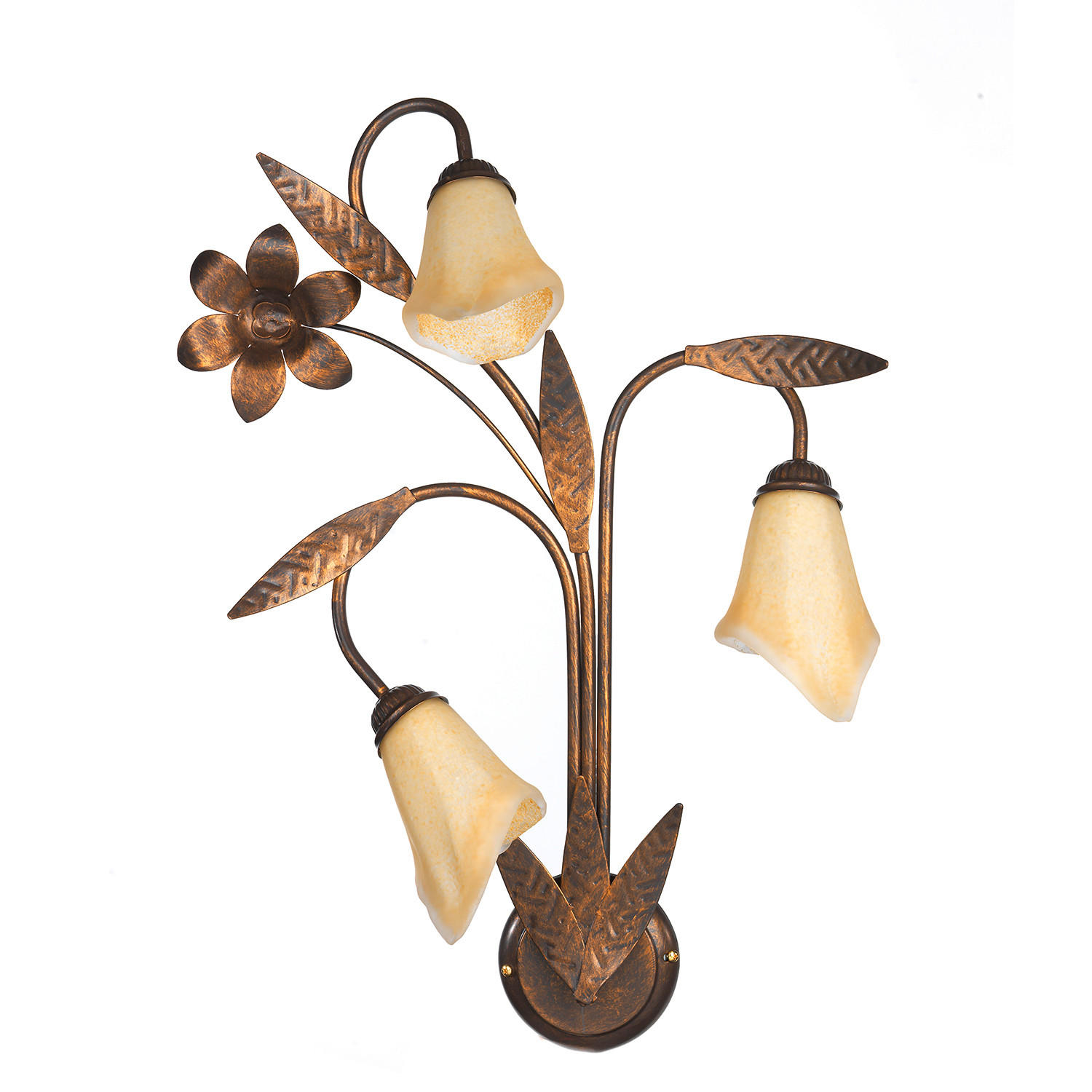 WANDLEUCHTE 40/24/70 cm   - Bronzefarben, KONVENTIONELL, Glas/Metall (40/24/70cm)