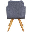 ARMLEHNSTUHL  in Webstoff  - Eichefarben/Dunkelgrau, KONVENTIONELL, Holz/Textil (61/88/69cm) - Linea Natura