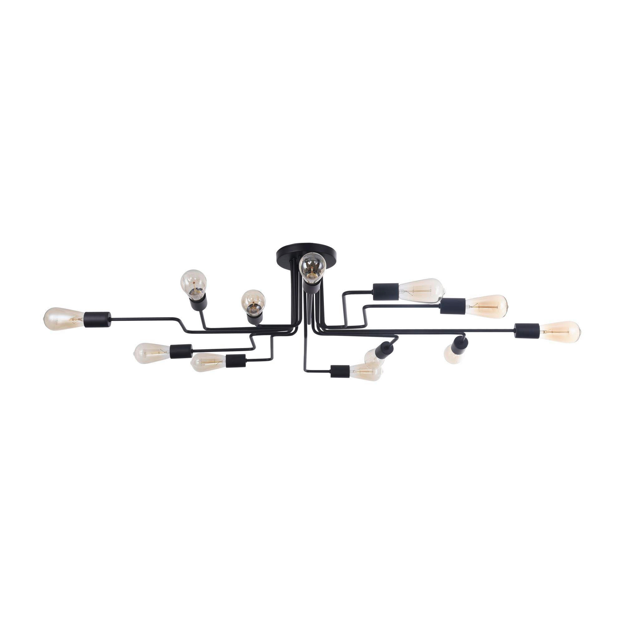 DECKENLEUCHTE Loft 123/88/22,7 cm  - Schwarz, Trend, Metall (123/88/22,7cm) - MAYTONI