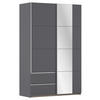 SCHWEBETÜRENSCHRANK in Grau  - Alufarben/Grau, Modern, Holzwerkstoff (131/210/59cm) - Rauch Möbel