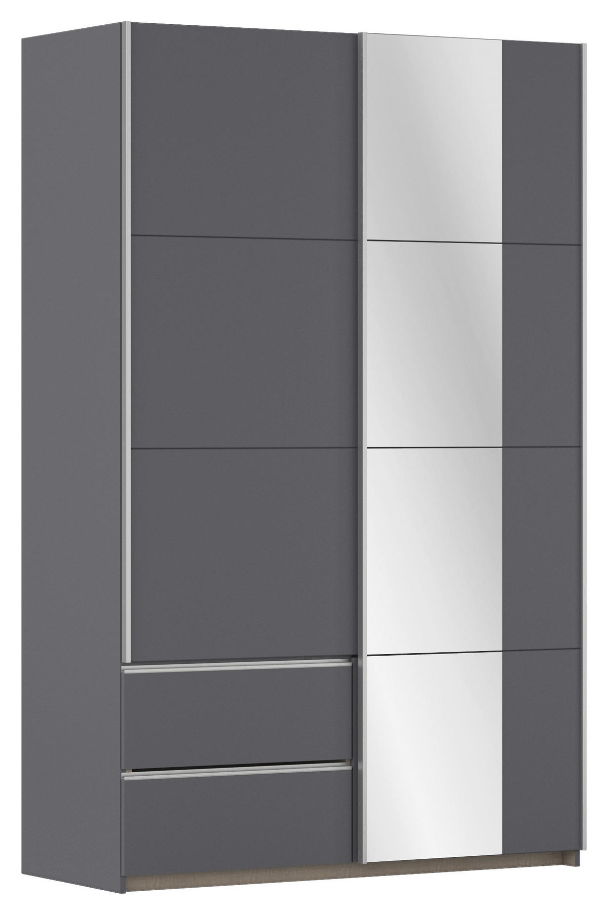 SCHWEBETÜRENSCHRANK in Grau  - Alufarben/Grau, Modern, Holzwerkstoff (131/210/59cm) - Rauch Möbel