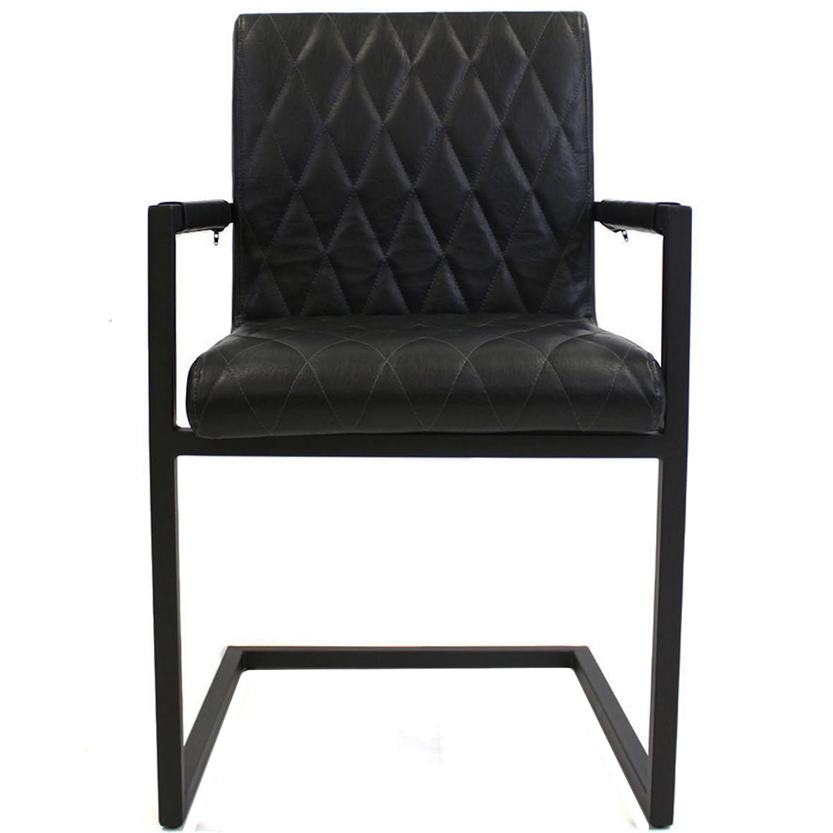 SADA ŽIDLÍ S PODRUČKAMI 2 kusy - černá, Lifestyle, kov/textil (54/86/57cm) - MID.YOU