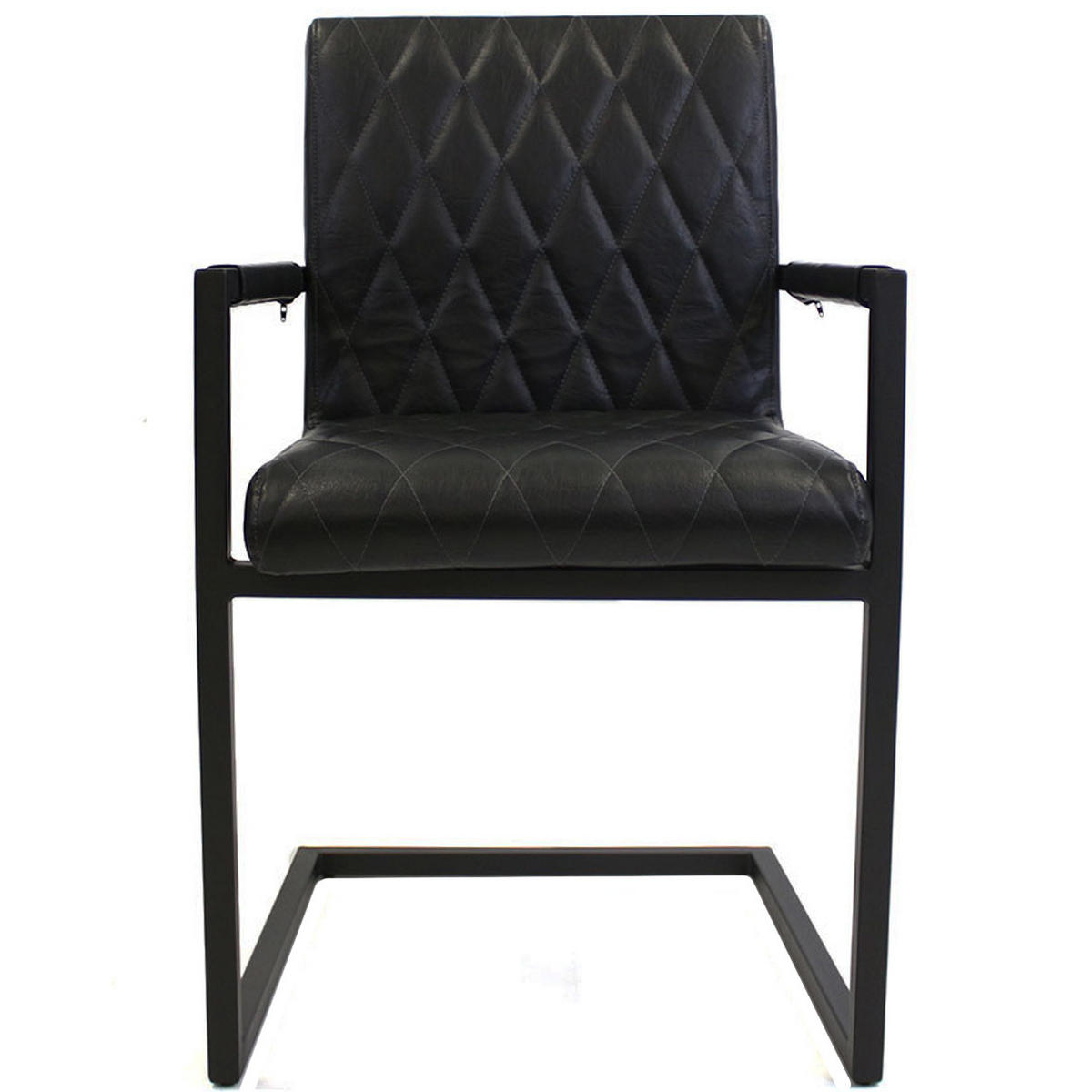 SADA ŽIDLÍ S PODRUČKAMI 2 kusy - černá, Lifestyle, kov/textil (54/86/57cm) - MID.YOU
