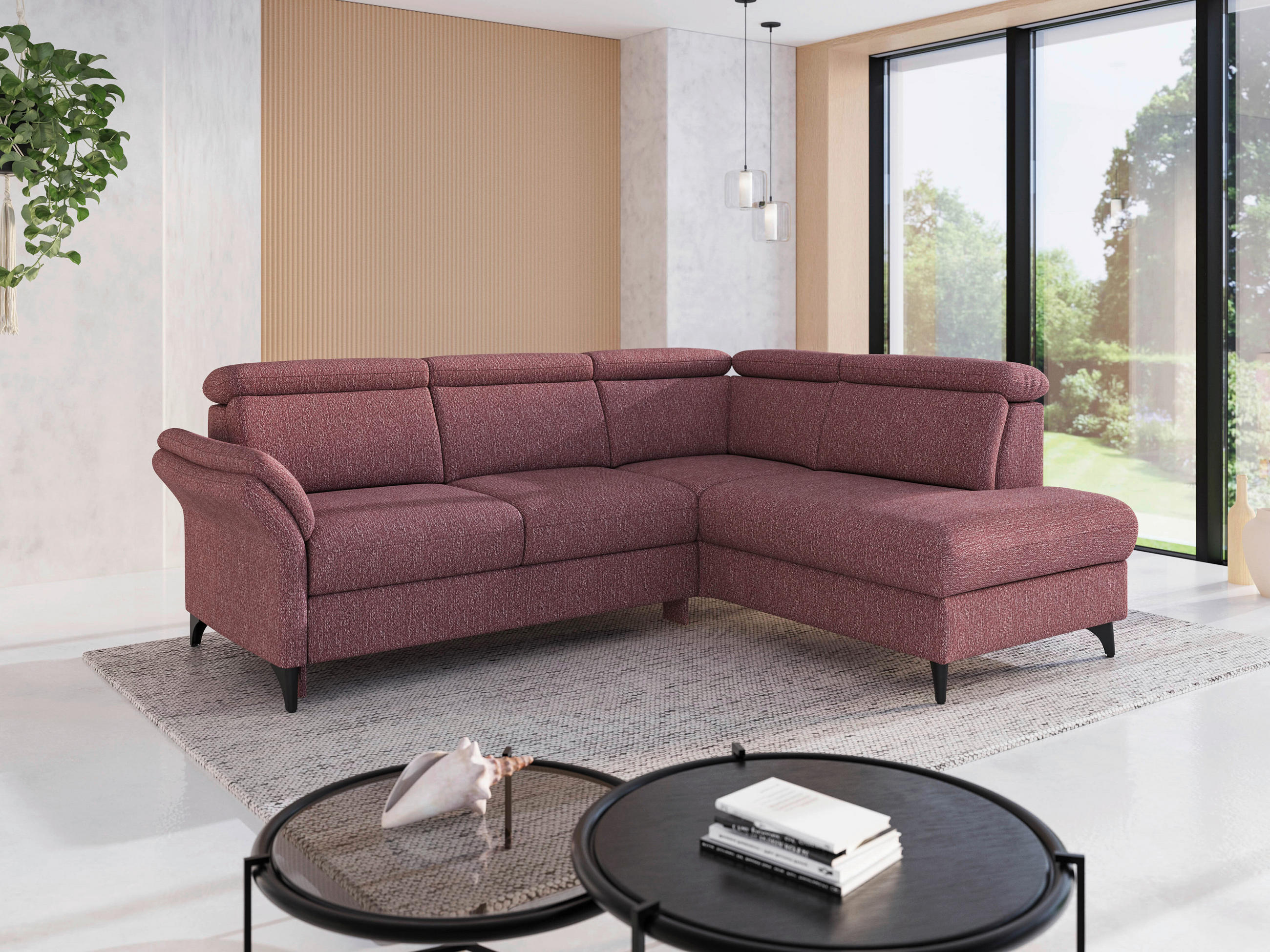 Sit & More ROHOVÁ SEDAČKA, textil, lilková