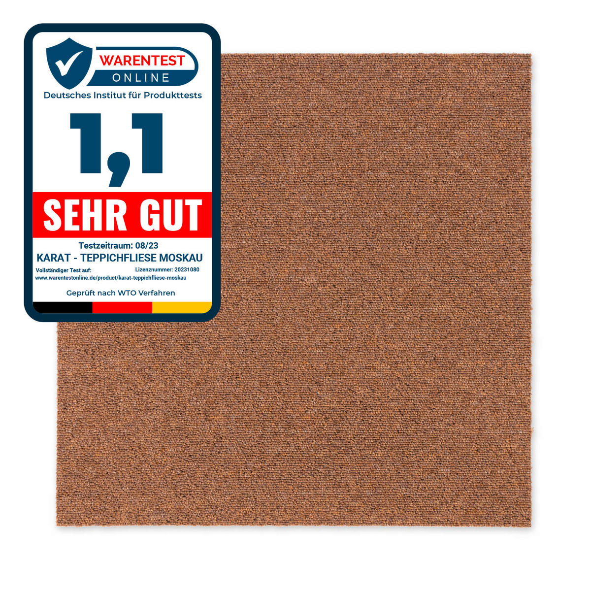 TEPPICHFLIESE - Beige, Basics, Textil (50/50cm) - Esposa