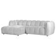 ECKSOFA in Chenille Hellgrau 172/272 cm - Hellgrau/Schwarz, KONVENTIONELL, Kunststoff/Textil (172/272cm) - Carryhome