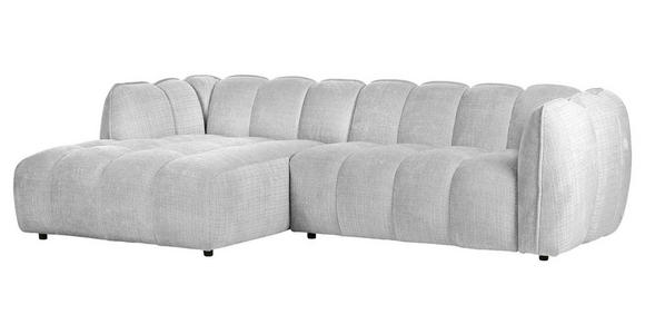 ECKSOFA in Chenille Hellgrau 172/272 cm - Hellgrau/Schwarz, KONVENTIONELL, Kunststoff/Textil (172/272cm) - Carryhome