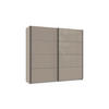 SCHWEBETÜRENSCHRANK  in Sahara  - Schwarz/Sahara, Design, Glas/Holzwerkstoff (225/210/65cm) - Carryhome