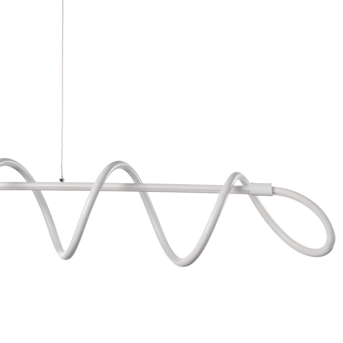 LED-HÄNGELEUCHTE SPIRALE 120/30/130 cm   - Weiß Hochglanz, Design, Metall (120/30/130cm)