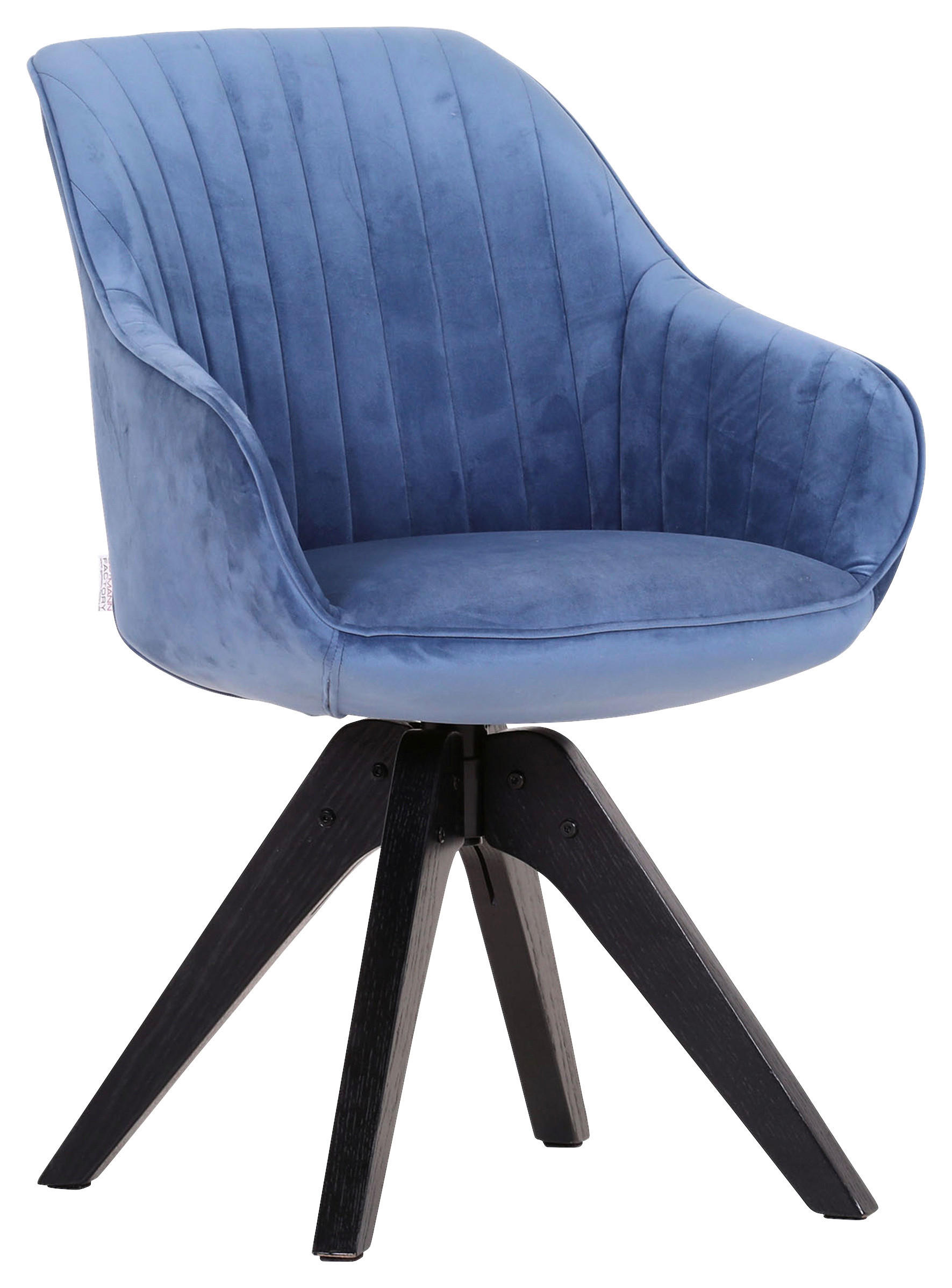 ARMLEHNSTUHL  in Velours  - Türkis/Blau, LIFESTYLE, Holz/Textil (60/83/65cm) - home24