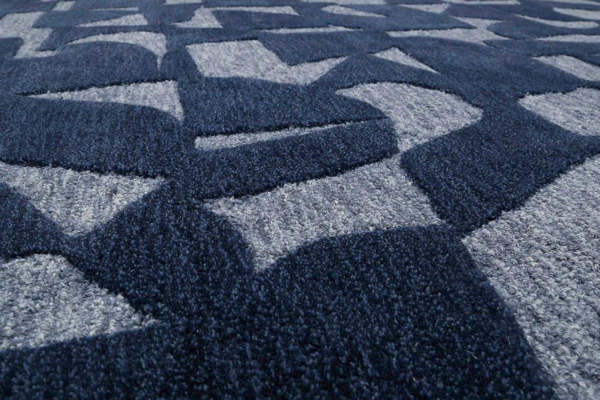 WEBTEPPICH 80/150 cm Ocean State Blaugrau, Graublau  - Graublau/Blaugrau, Design, Textil (80/150cm) - Esprit