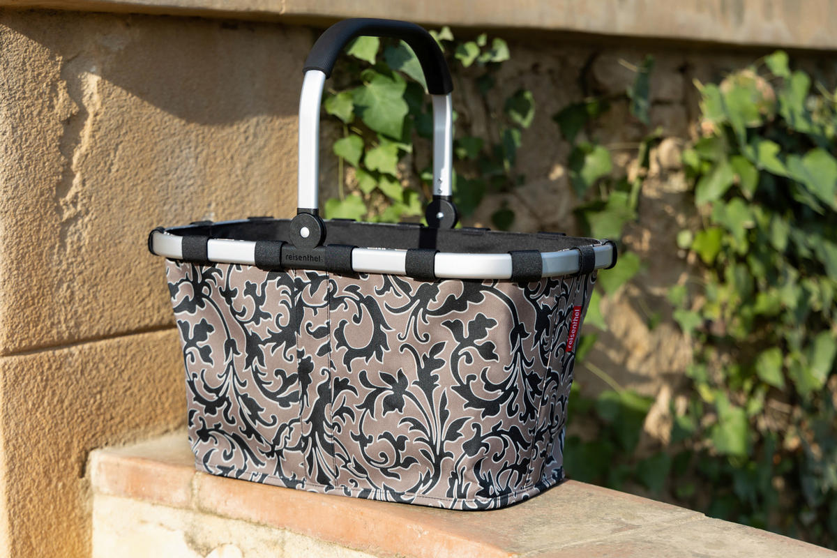 EINKAUFSKORB Baroque Marble 22 L  - Schwarz/Braun, Basics, Kunststoff/Textil (49/29/28cm) - Reisenthel