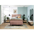 BOXSPRINGBETT 140/200 cm  in Rosa  - Schwarz/Rosa, Design, Textil/Metall (140/200cm) - Esposa