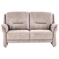 2,5-SITZER in Mikrofaser Rosa  - Beige/Alufarben, Konventionell, Textil/Metall (172/100/89cm) - Beldomo Comfort