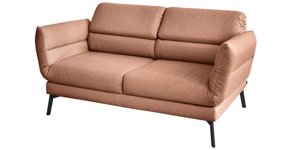 2-SITZER-SOFA Flachgewebe Orange, Rostfarben  - Rostfarben/Schwarz, Design, Textil/Metall (178-226/83-113/96-177cm) - Dieter Knoll