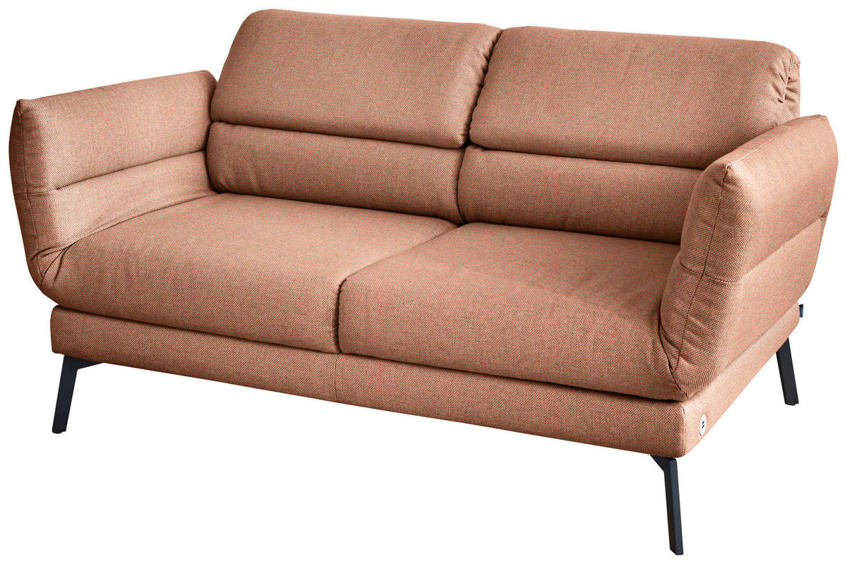 2-SITZER-SOFA Flachgewebe Rostfarben, Orange  - Rostfarben/Schwarz, Design, Textil/Metall (178-226/83-113/96-177cm) - Dieter Knoll