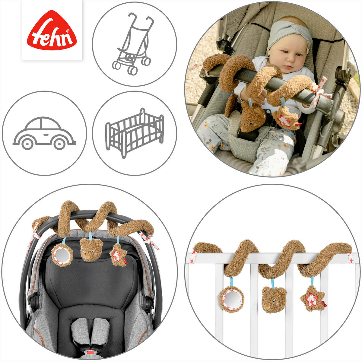SPIELBOGEN - Hellbraun, Basics, Textil (19/10,5/9,3cm) - Fehn