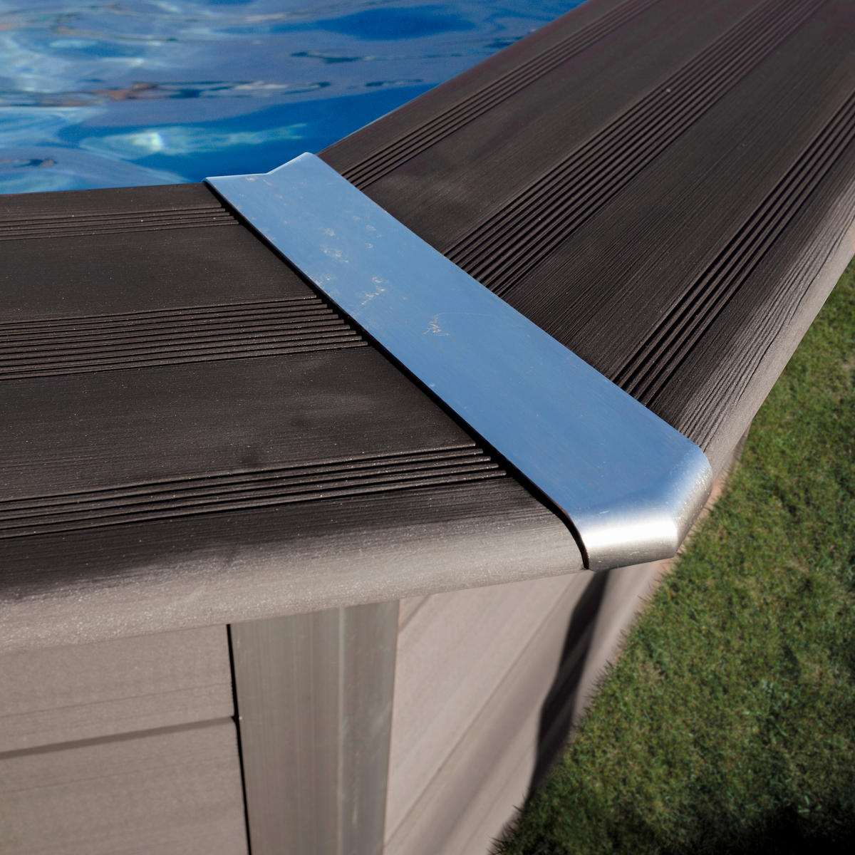 POOL-SET 2024 804/386/124 cm  - Grau, KONVENTIONELL, Holzwerkstoff (804/386/124cm) - Gre