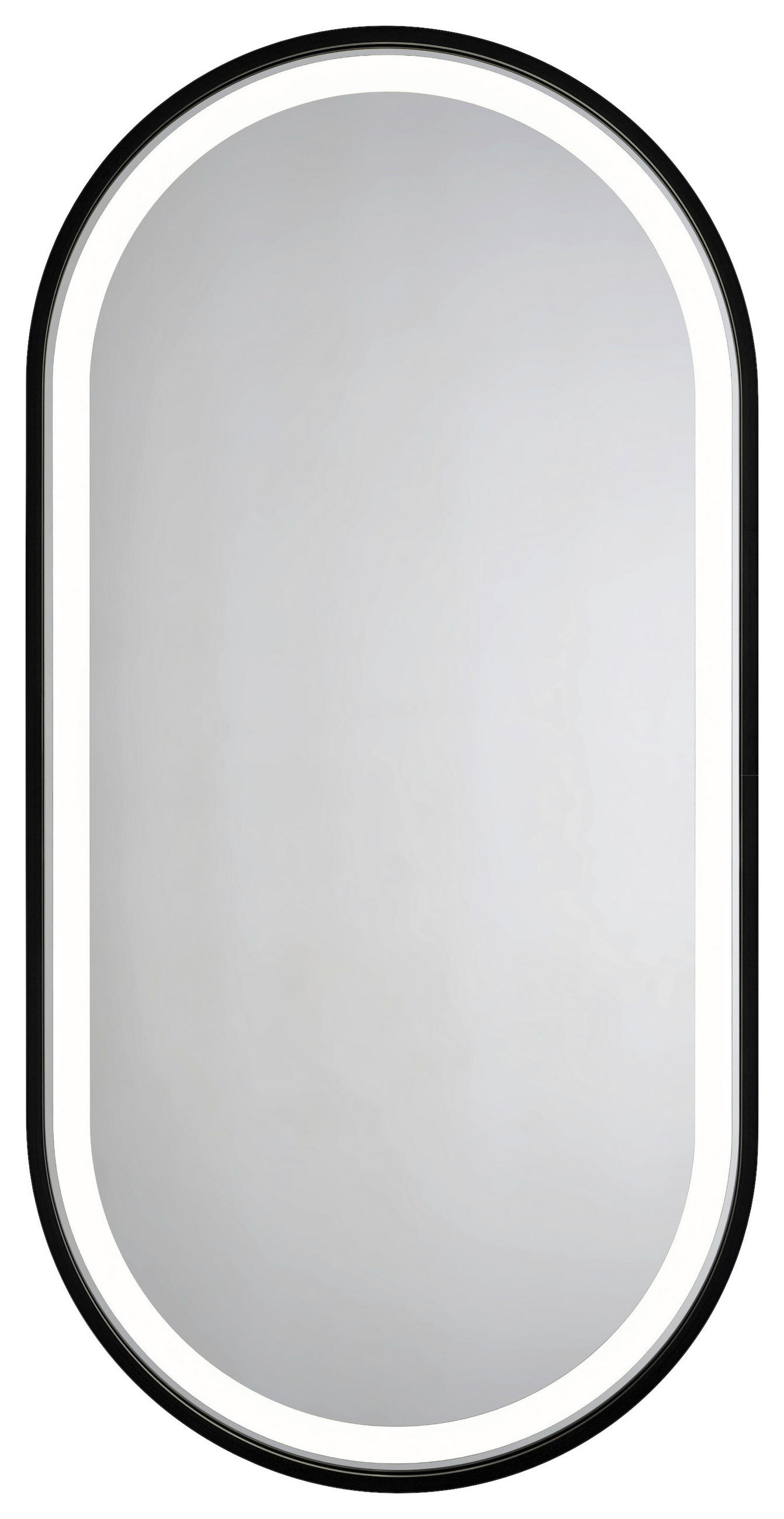 BADEZIMMERSPIEGEL 40/80/4 cm  - Schwarz, MODERN, Glas/Metall (40/80/4cm) - MID.YOU