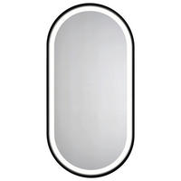 BADEZIMMERSPIEGEL 40/80/4 cm  - Schwarz, MODERN, Glas/Metall (40/80/4cm) - MID.YOU