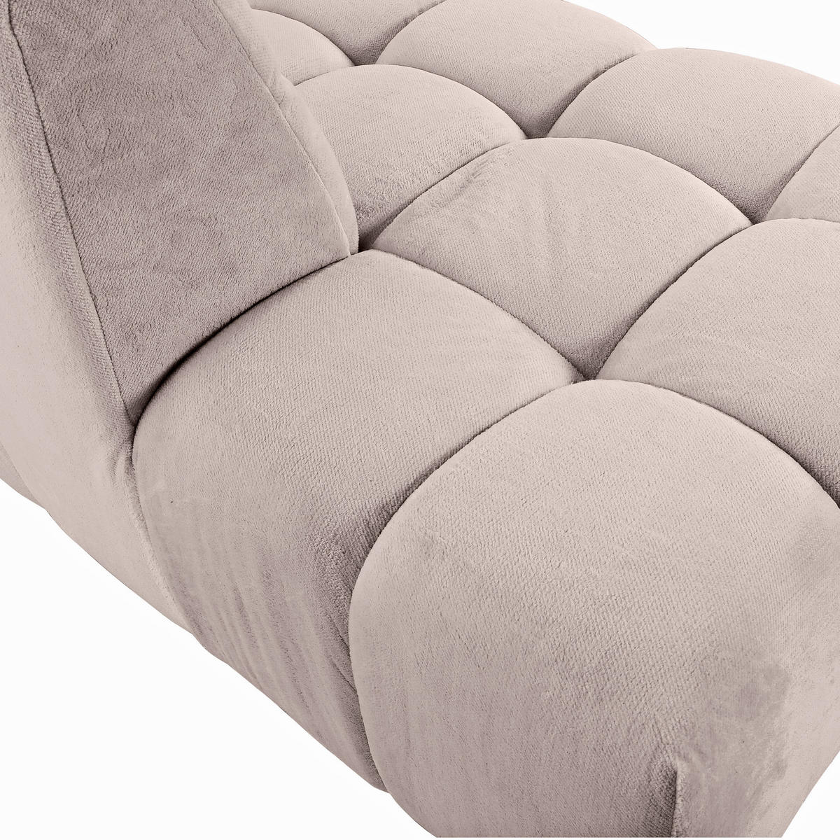 HÖRNSOFFA i plysch beige  - beige/svart, Klassisk, textil/plast (282/155cm) - MID.YOU