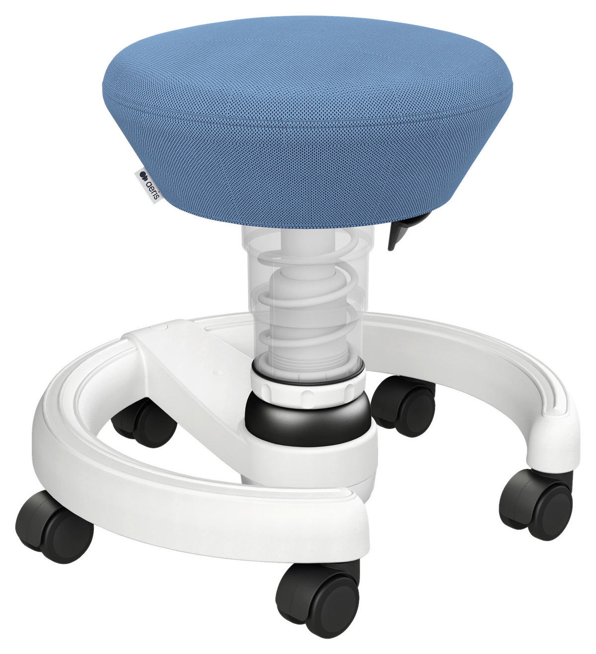 BÜROHOCKER Blau, Weiß  - Blau/Weiß, KONVENTIONELL, Kunststoff/Textil (48/32-47,5/48cm) - Aeris