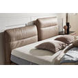 BOXSPRINGBETT 180/200 cm  in Hellbraun  - Hellbraun/Schwarz, Design, Textil/Metall (180/200cm) - Johann Jakob